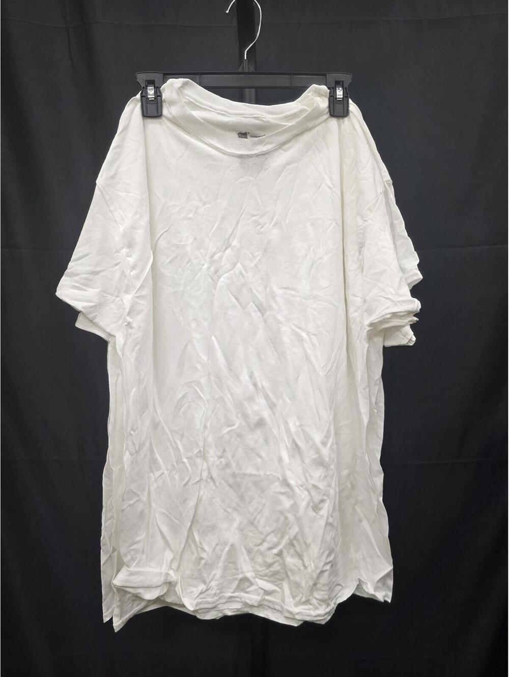 Hanes Men’s Cotton Moisture Wicking Crew Tee Undershirts White 5 Pack Large